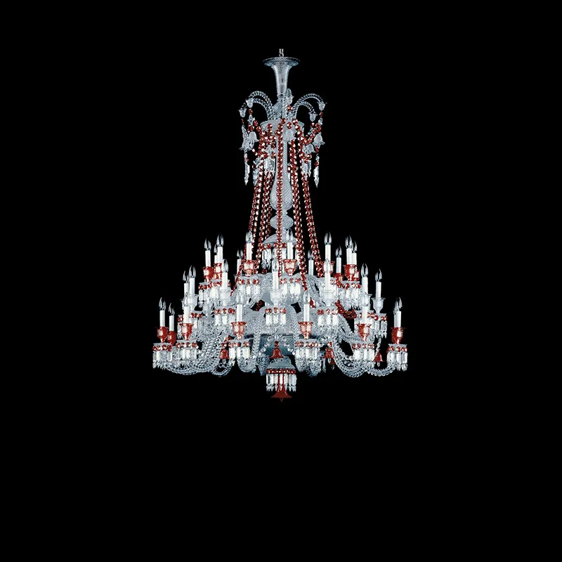 Palais Crystal Chandelier, 51" in polished chrome