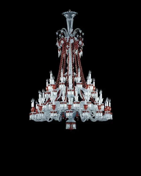 Palais Crystal Chandelier, 55" in polished chrome