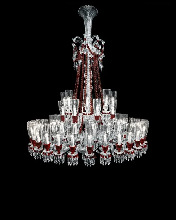 Palais Crystal 64-Light Chandelier II, 67" × 91" H in Polished Chrome in polished chrome