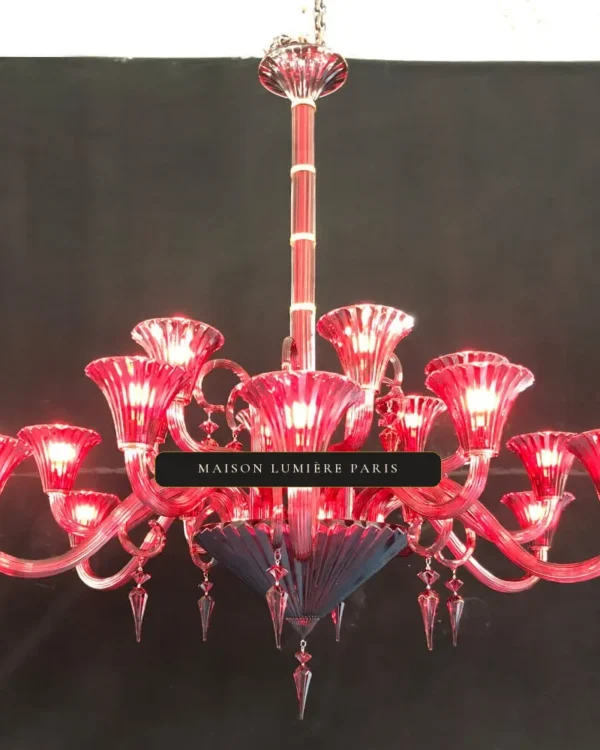 Reims Crystal Chandelier, 50" in polished chrome