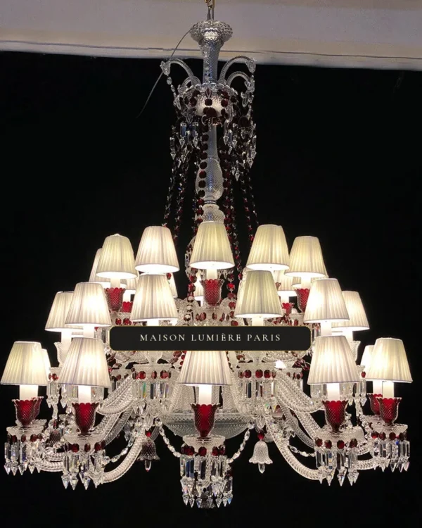 Ritz Crystal Chandelier, 51" in polished chrome