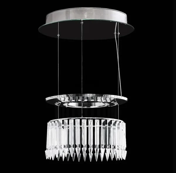 Saint-Germain Crystal Chandelier, 20" in polished chrome
