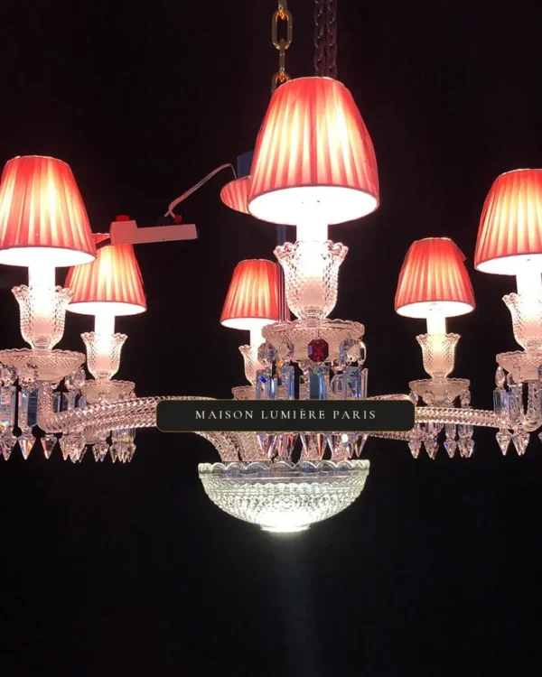 Saint-Germain Crystal Chandelier, 28" in polished chrome