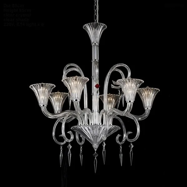 Saint-Germain Crystal Chandelier, 33" in polished chrome