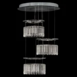Saint-Germain Crystal Chandelier, 35" in polished chrome