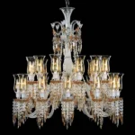 Saint-Germain Crystal Chandelier, 41" in polished chrome