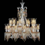 Saint-Germain Crystal Chandelier, 43" in polished chrome