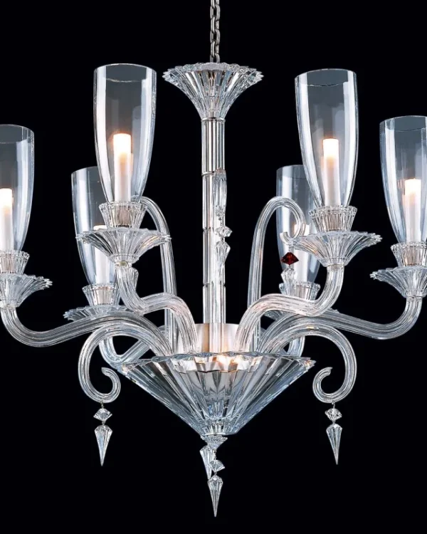 Saint-Honoré Crystal Chandelier, 33" in polished chrome