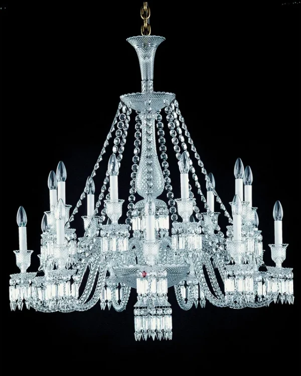 Saint-Honoré Crystal Chandelier, 41" in polished chrome