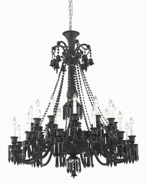 Étincelle Crystal Chandelier, 44" in black