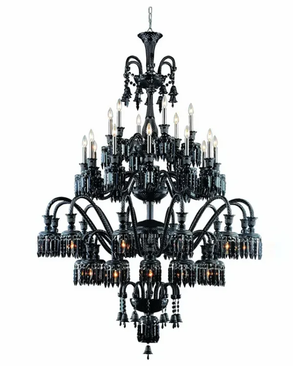 Étincelle Crystal Chandelier, 54" in polished chrome