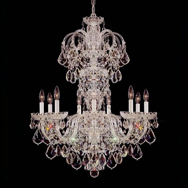 Étincelle Crystal Chandelier, 27" in polished chrome