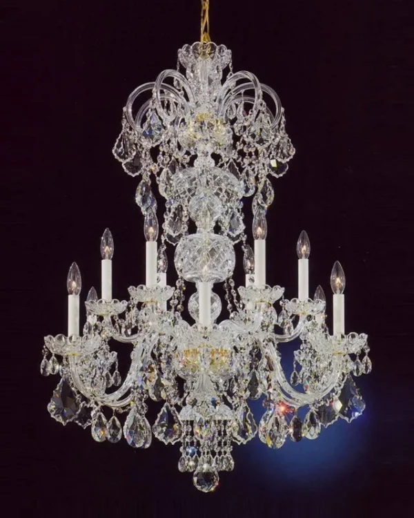 Étincelle Crystal Chandelier, 30" in polished chrome