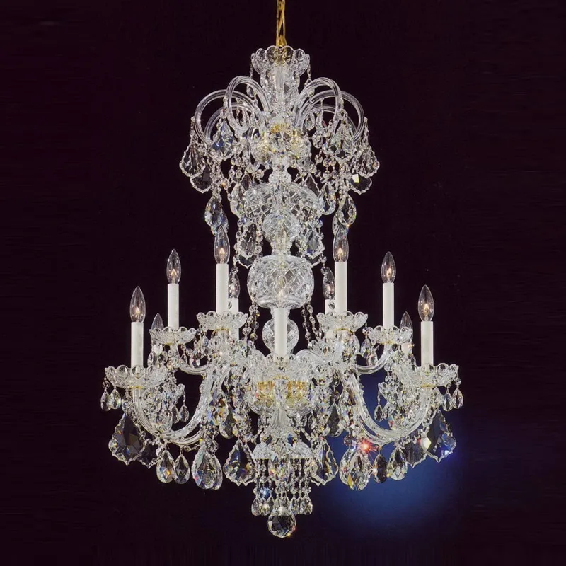 Étincelle Crystal Chandelier, 30" in polished chrome