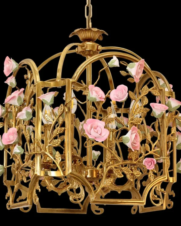 Auteuil Brass Chandelier, 21" in antique brass