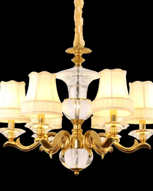 Batignolles Glass Chandelier, 24" in antique brass