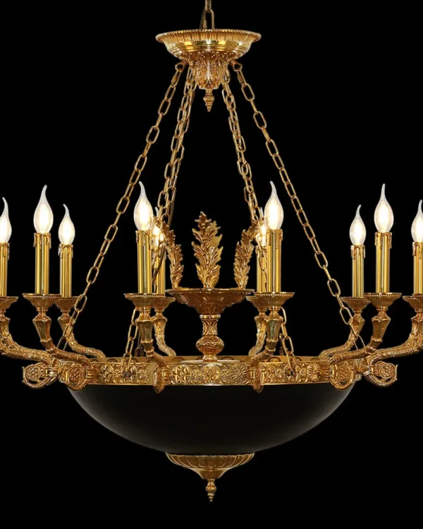 Château Brass Chandelier, 39" in antique brass
