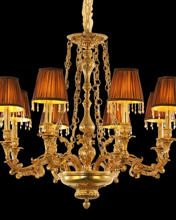 Denfert Brass Chandelier, 35" in antique brass
