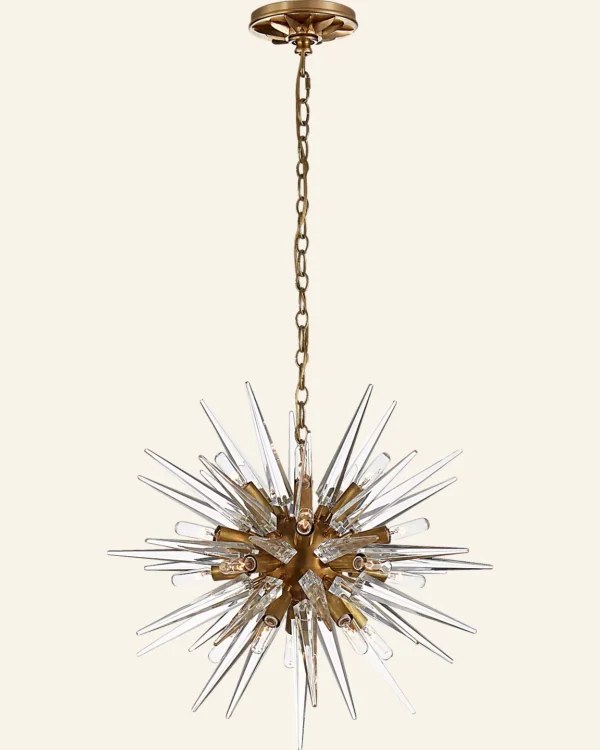 Doré Chandelier, 20" in antique brass