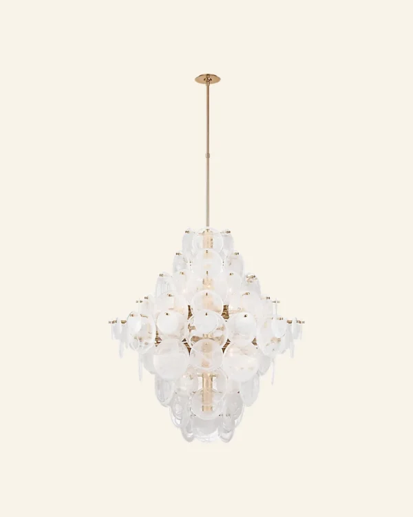 Doré Glass Chandelier, 44" in gold