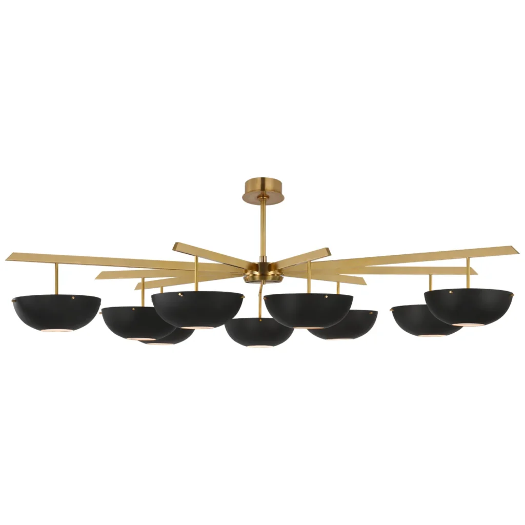 Doré Chandelier, 58" in antique brass