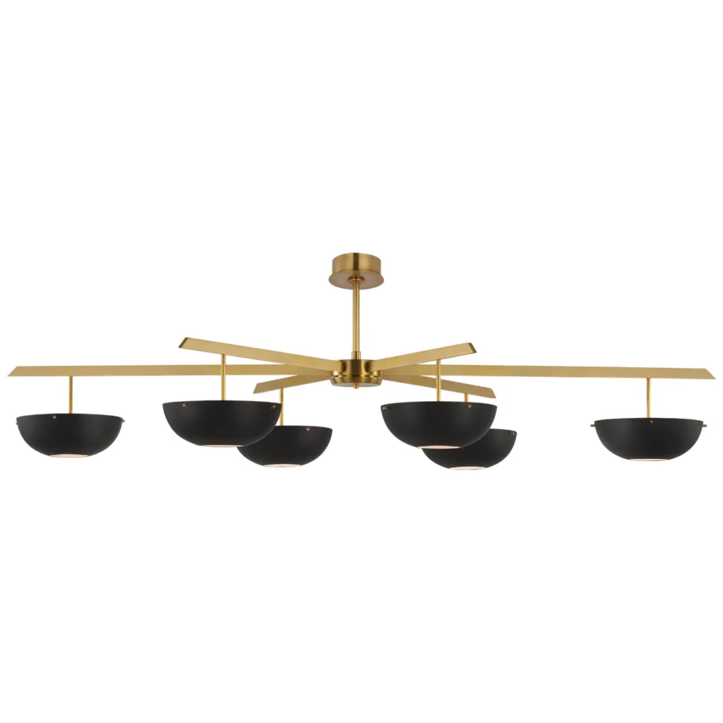 Doré Chandelier, 66" in antique brass