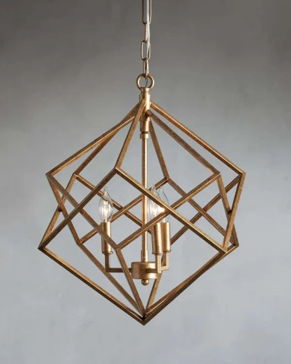 Laiton Chandelier, 19" in brass