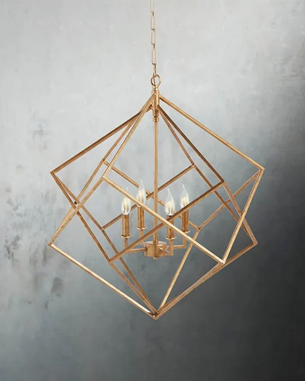 Laiton Chandelier, 26" in brass