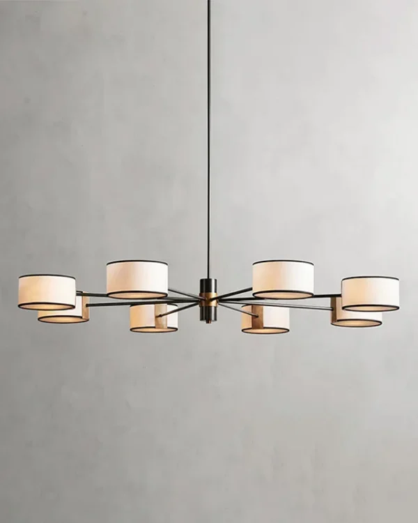 Laiton Round Chandelier, 60" in light bronze