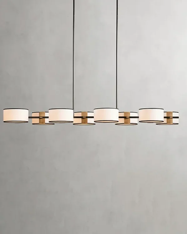 Laiton Linear Chandelier, 62" in light bronze
