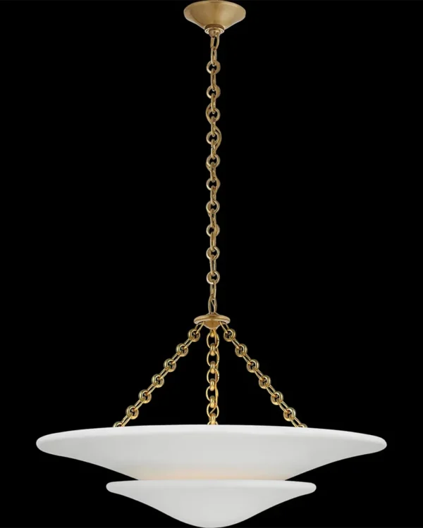 Montparnasse Chandelier, 25" in antique brass