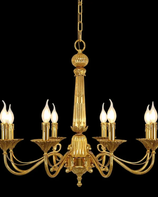 Neuilly Brass Chandelier, 30" in antique brass