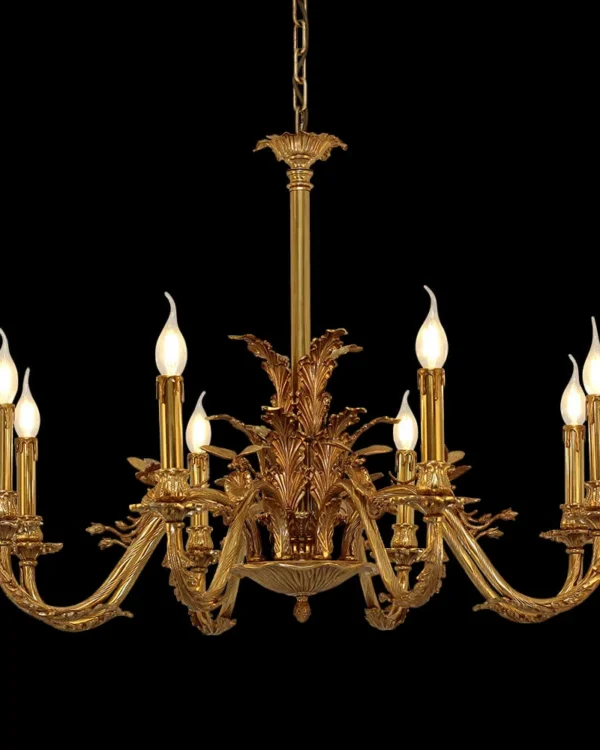 Neuilly Brass Chandelier, 31" in antique brass