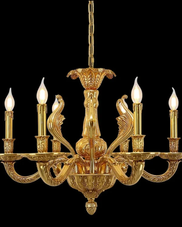 Odéon Brass Chandelier, 29" in antique brass