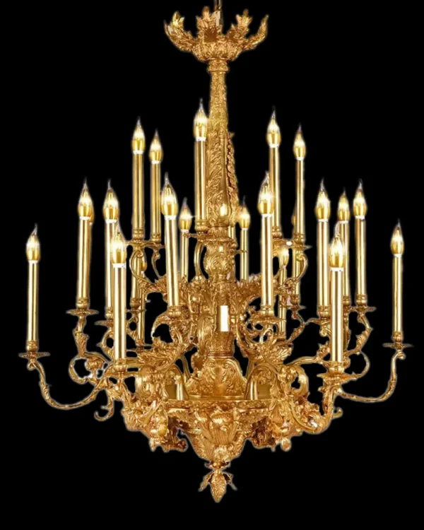 Odéon Brass Chandelier, 35" in antique brass