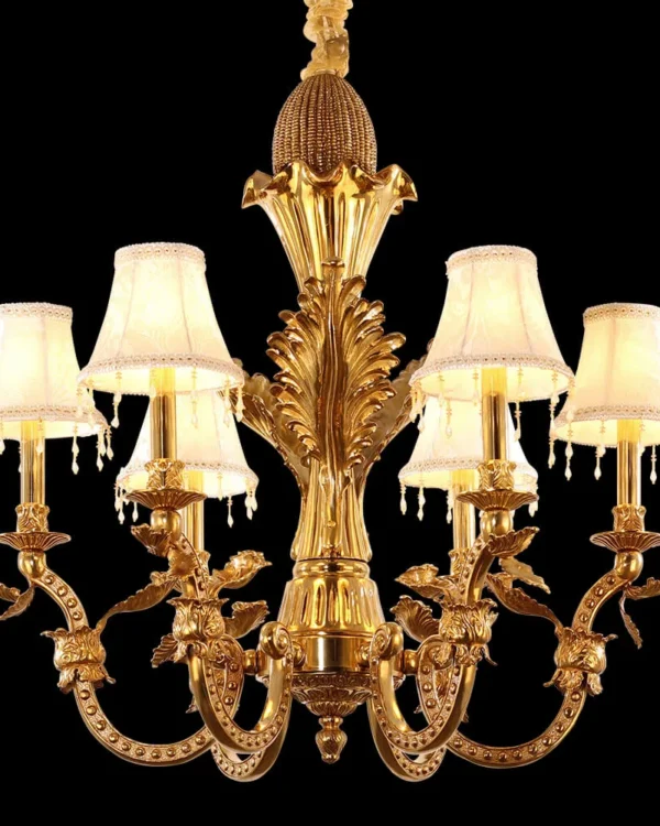 Raspail Brass Chandelier, 30" in antique brass