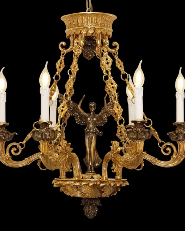 Suffren Brass Chandelier, 28" in antique brass