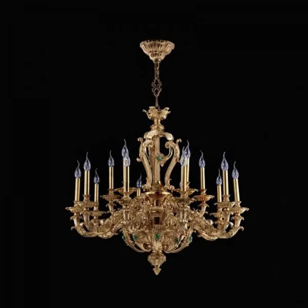 Sèvres Brass Chandelier, 39" in antique brass