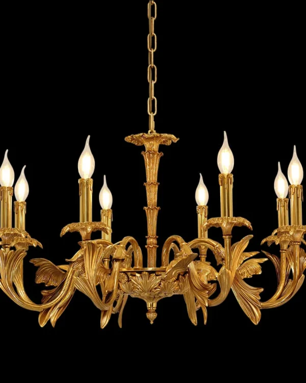 Ségur Brass Chandelier, 33" in antique brass