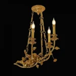 Trocadéro Brass Chandelier, 19" in antique brass