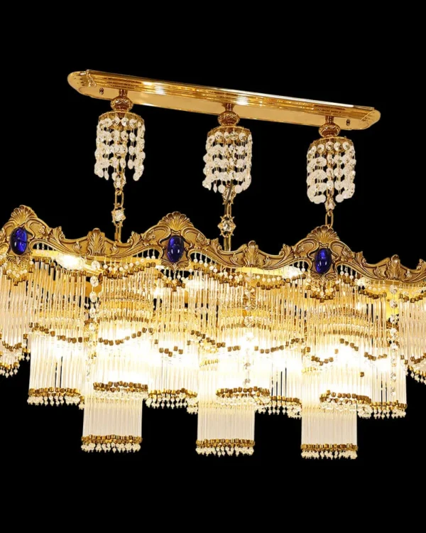 Vaugirard Crystal Chandelier, 17" in antique brass