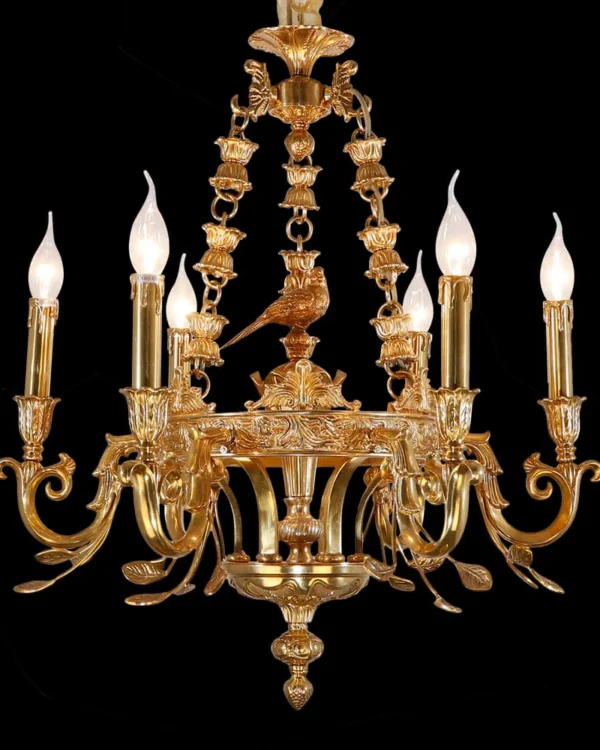 Vaugirard Brass Chandelier, 24" in antique brass