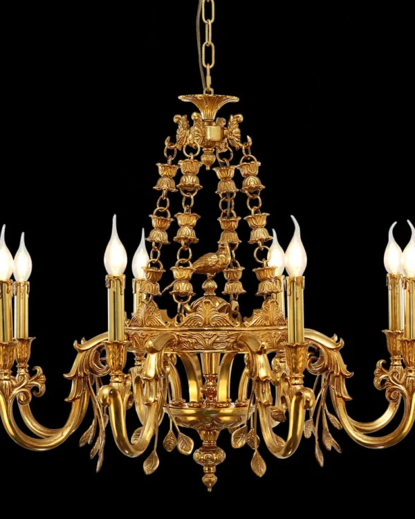 Vaugirard Brass Chandelier, 32" in antique brass