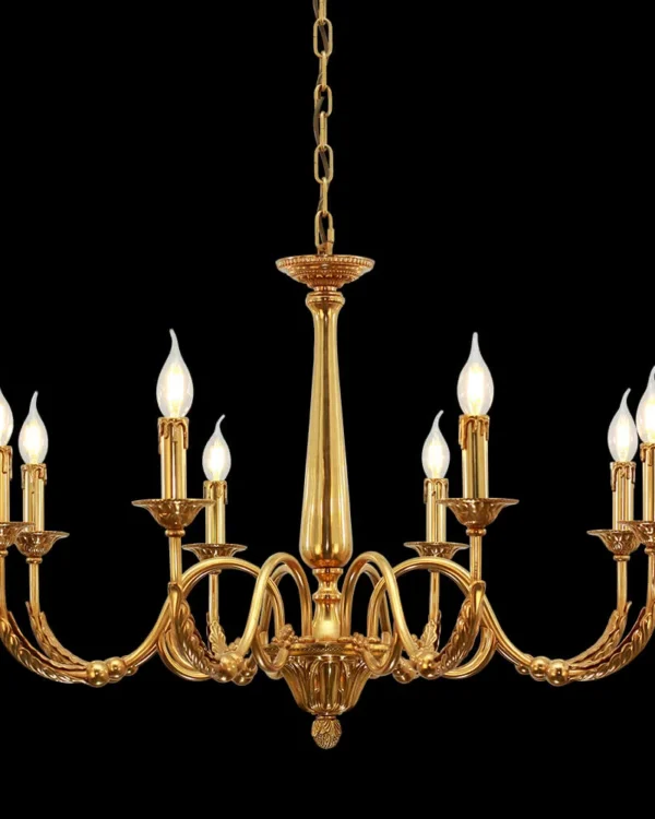 Vaugirard Brass Chandelier, 33" in antique brass