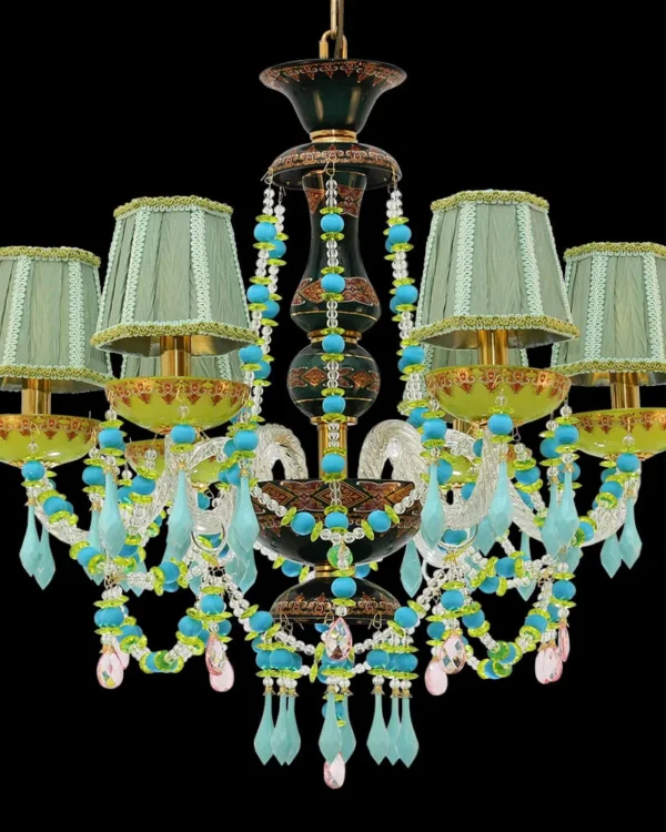 Wagram Crystal Chandelier, 26" in antique brass