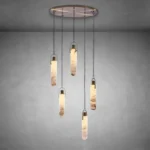 Albe Alabaster Chandelier, 5-Light