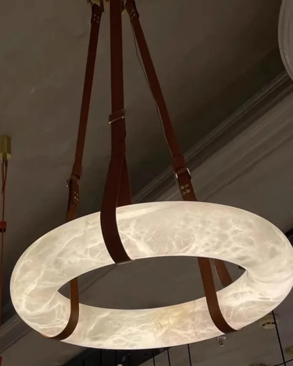Albâtre Round Alabaster Chandelier III