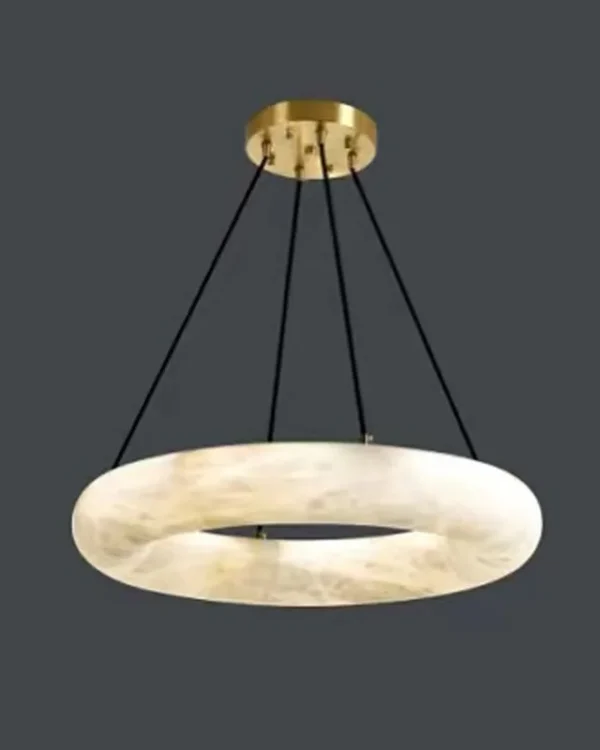 Albâtre Round Alabaster Chandelier IV