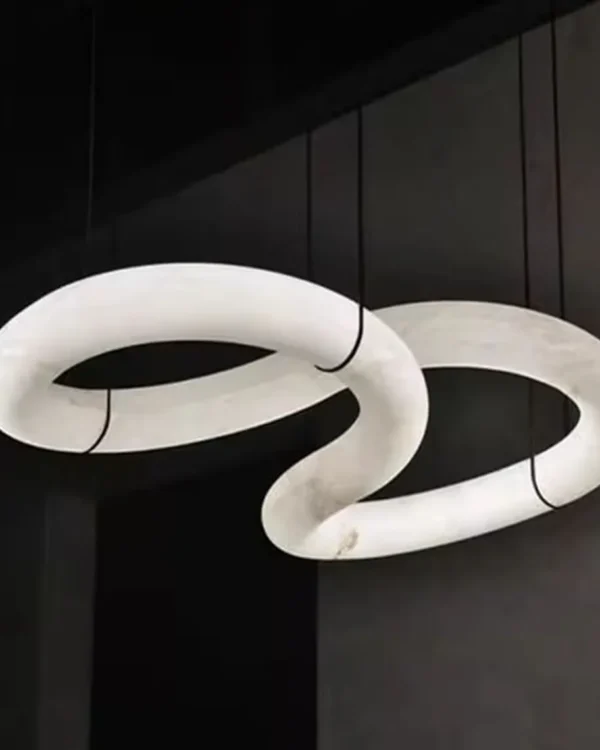 Albâtre Alabaster Chandelier × 47" H