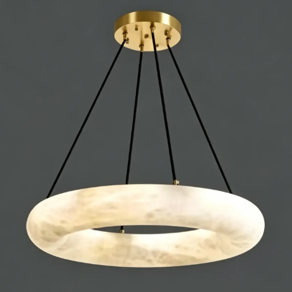 Albâtre Round Alabaster Chandelier II
